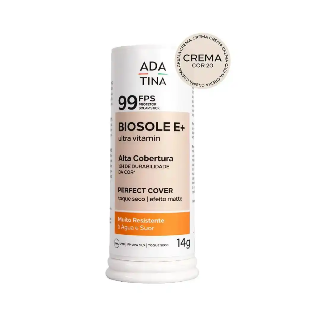 Protetor Solar Stick  Biosole E Plus Ultra Vitamin FPS 99 Com Cor 20 Crema - 1