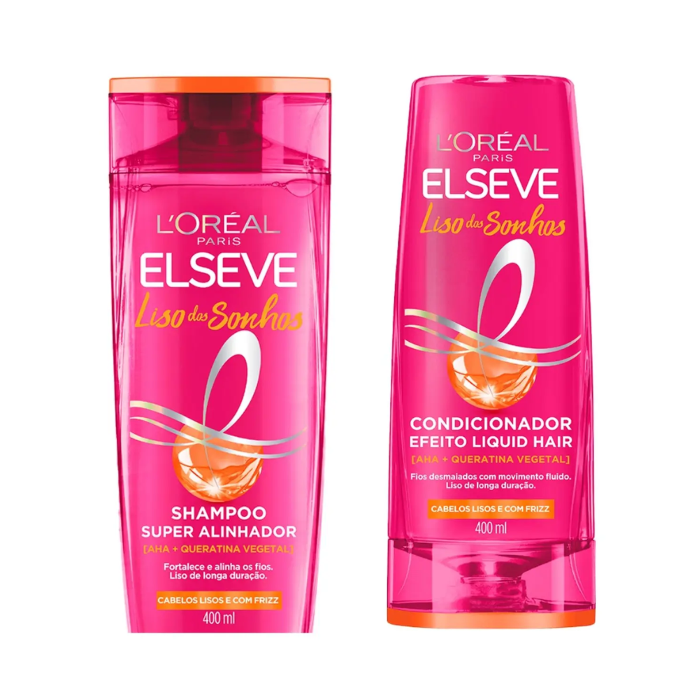 Kit Elseve Shampoo 375ml + Condicionador 170ml Liso dos Sonhos - 2
