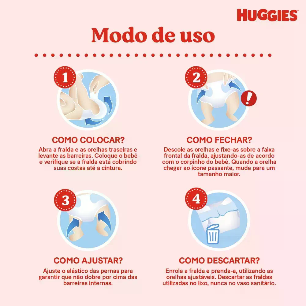 Fralda Infantil Huggies Tripla Proteção XG 66 unidades - 5