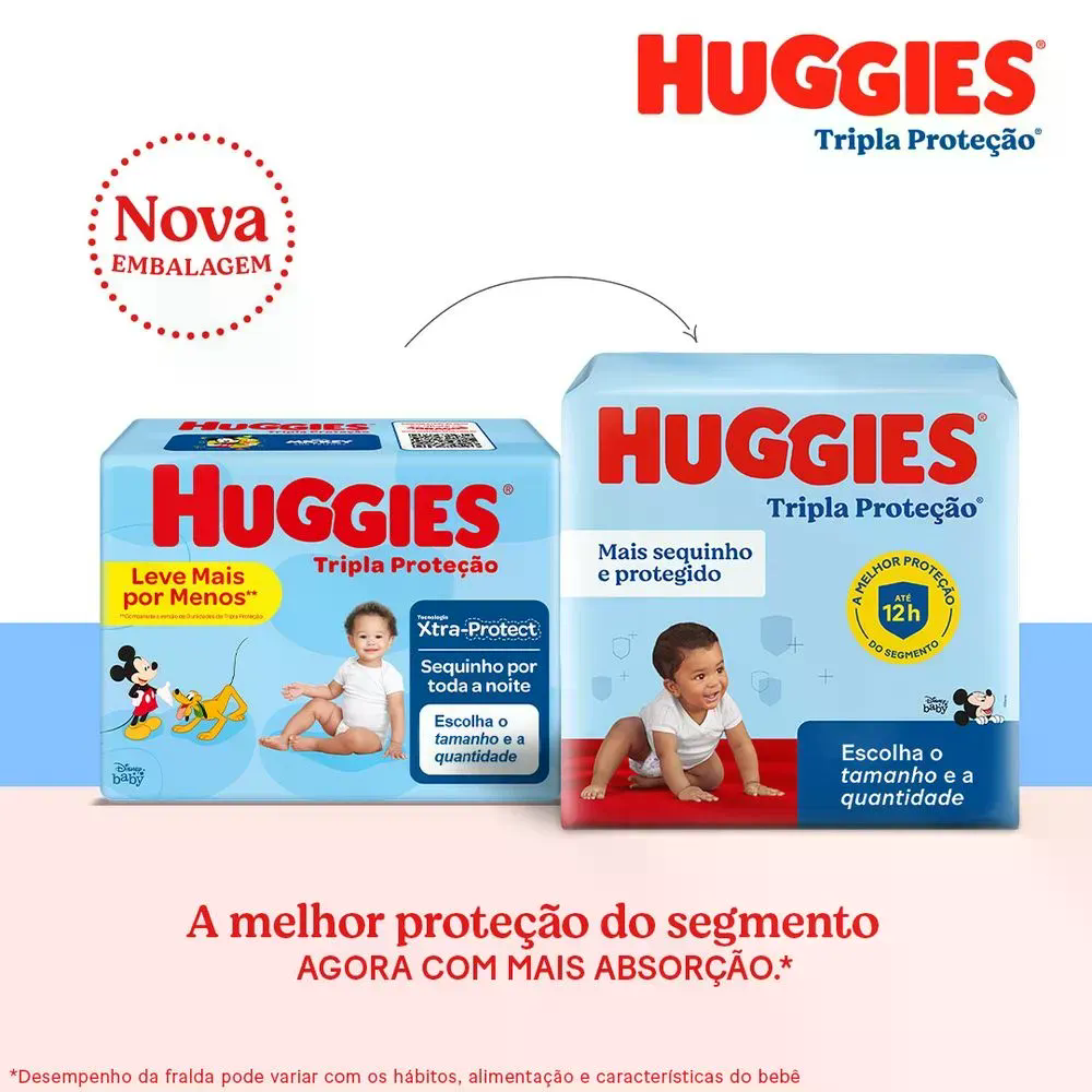 Fralda Infantil Huggies Tripla Proteção XG 66 unidades - 6