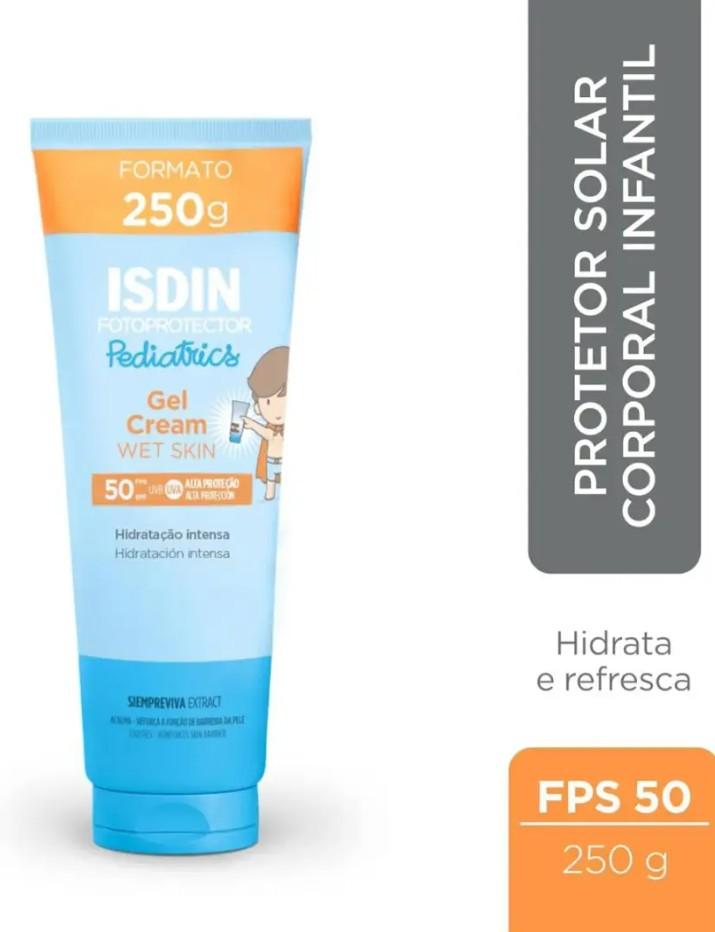 Protetor Solar Infantil ISDIN Pediatrics Gel Cream Wet Skin FPS 50 – 250g - 2