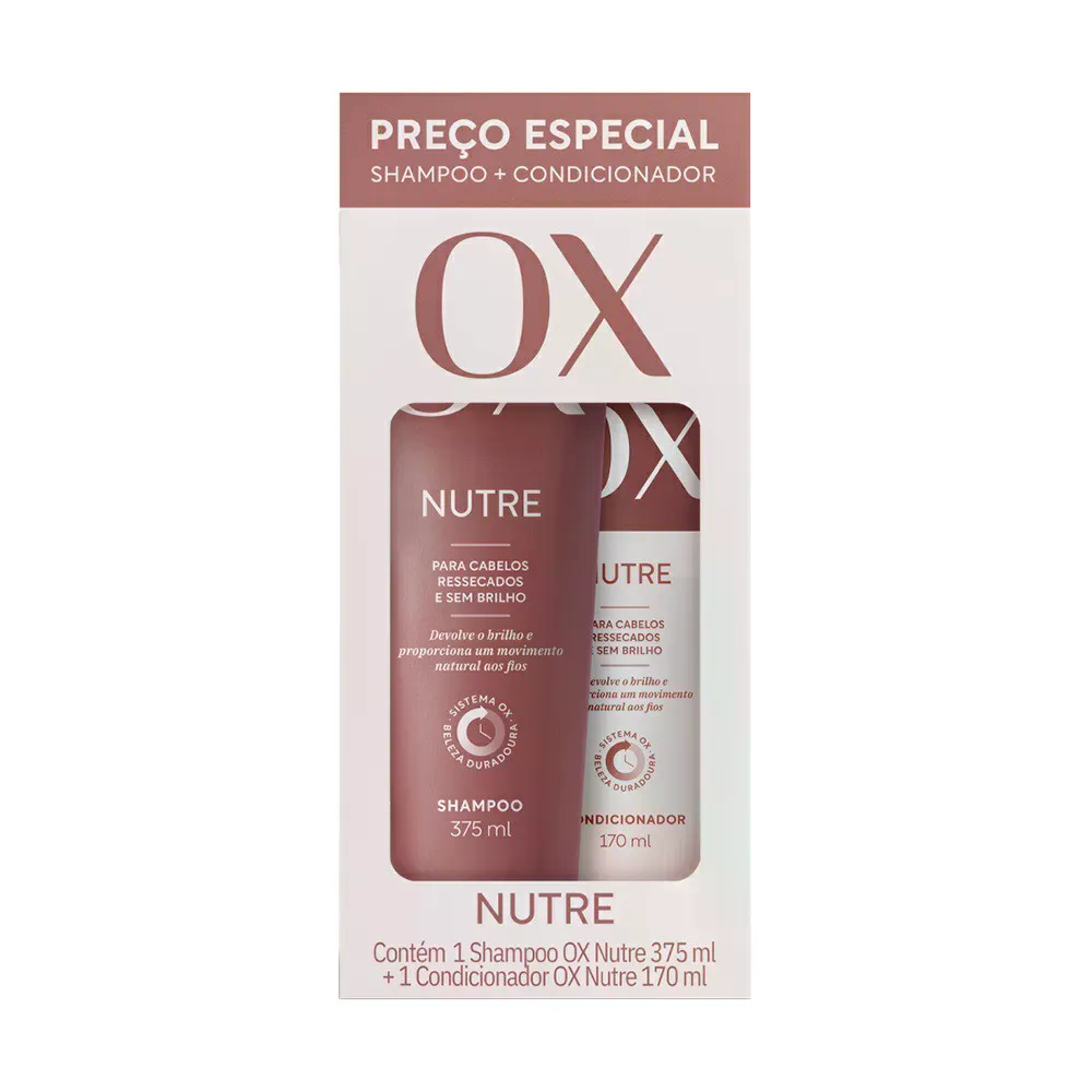 Kit Ox Nutre Shampoo 375ml + Condicionador 170ml - 1