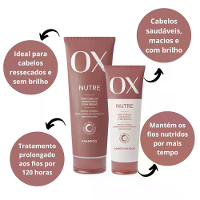 Kit Ox Nutre Shampoo 375ml + Condicionador 170ml - 3