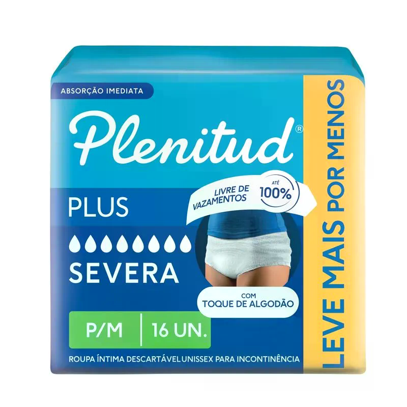 ROUPA ÍNTIMA DESCARTÁVEL PLENITUD PROTECT PLUS P/M 16 UNIDADES - 1