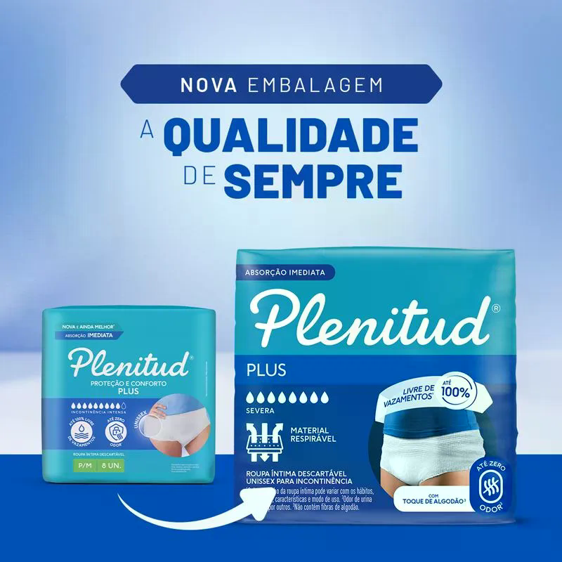 ROUPA ÍNTIMA DESCARTÁVEL PLENITUD PROTECT PLUS P/M 16 UNIDADES - 2