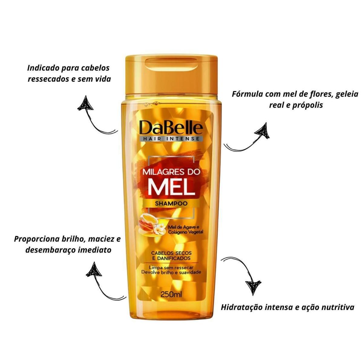 Dabelle Kit Shampoo e Condicionador  250ml+175ml Milagres do Mel - 5