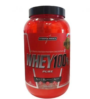 Whey Protein Concentrado 100% Morango 900g Integralmedica