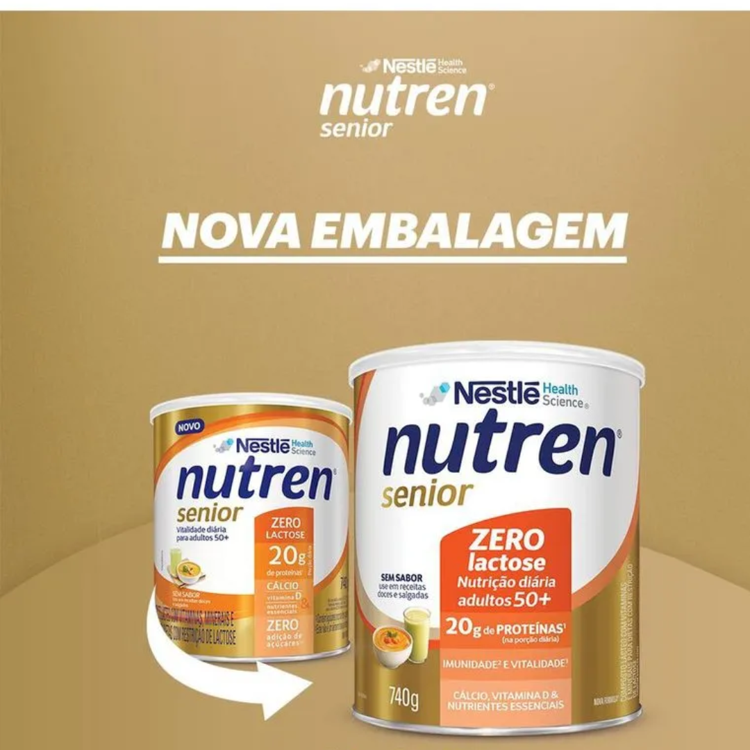Nutren Senior Zero Lactose - Sem Sabor  740 g - 3