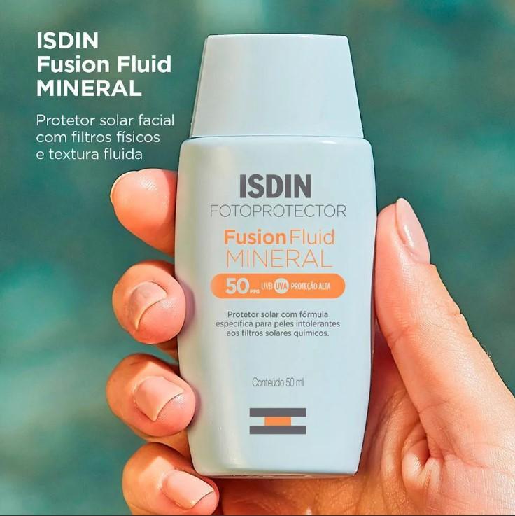Protetor Solar Facial ISDIN Fotoprotector Fusion Fluid Mineral FPS50 50ml - 3