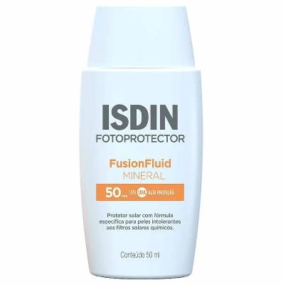 Protetor Solar Facial ISDIN Fotoprotector Fusion Fluid Mineral FPS50 50ml