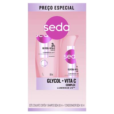 Kit Seda Shampoo 300ml+ Condicionador 190ML Luminous Uv