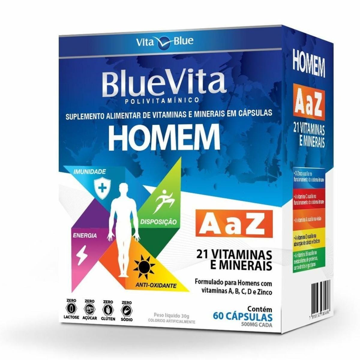 Blue Vita Homem A-Z - Suplemento Alimentar - 60 Cápsulas - 1