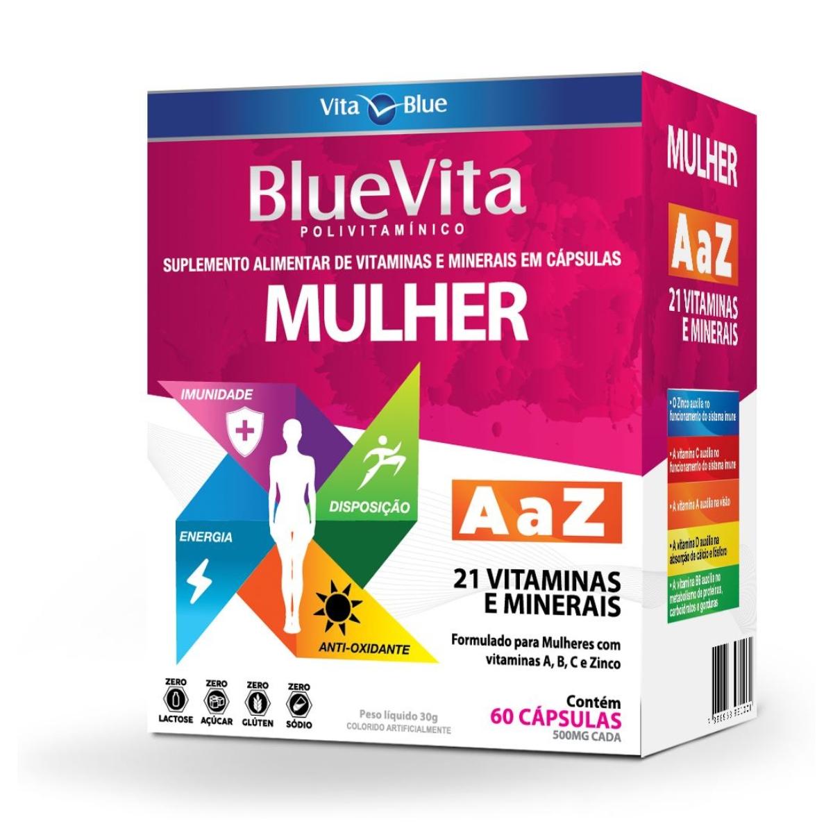 Blue Vita Mulher A a Z  - Suplemento Alimentar - 60 cápsulas - 1