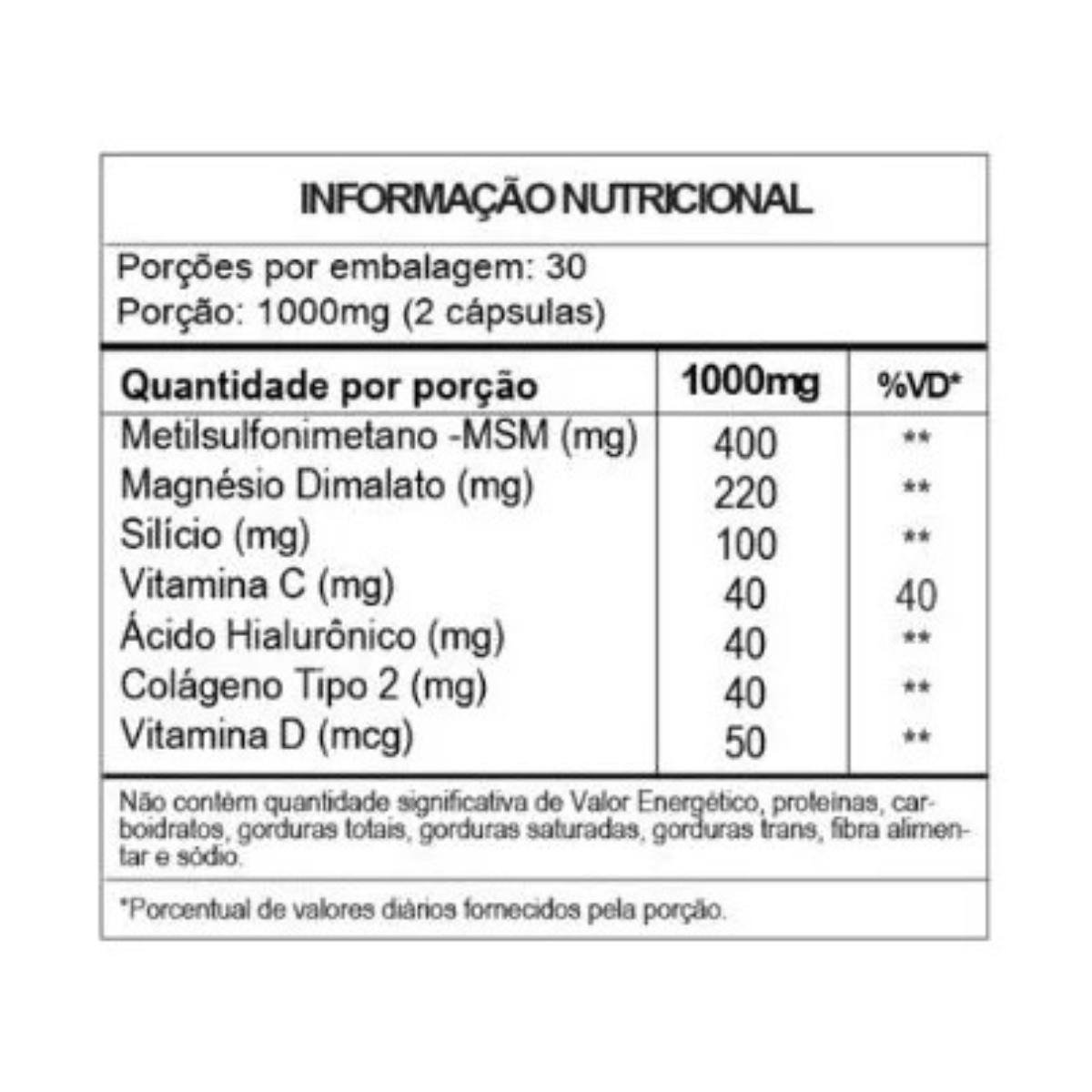 Vita Blue Kartti D Ultra Flex Colágeno Tipo II - 60 cápsulas - 2