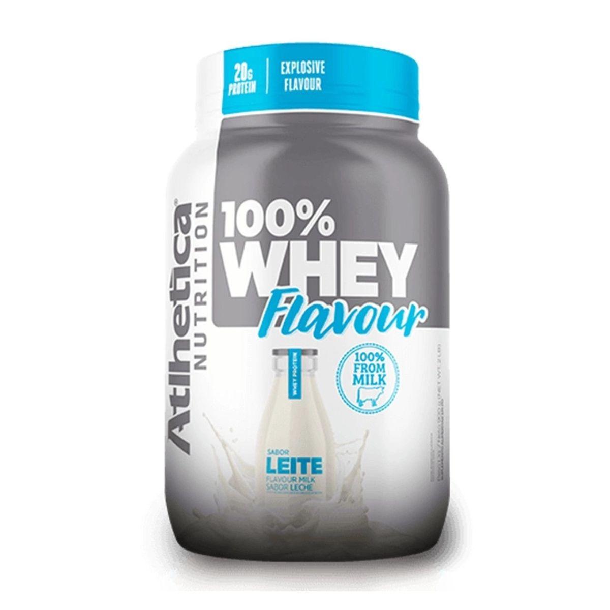 Whey Protein 100% Atlhetica Nutrition Sabor Leite 900g - 1
