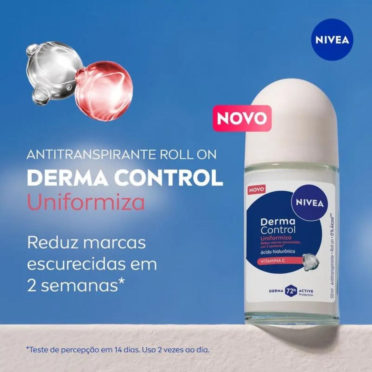 Desodorante Antitranspirante Roll-On Nivea Derma Control Uniformiza Feminino 72h 50ml - 2