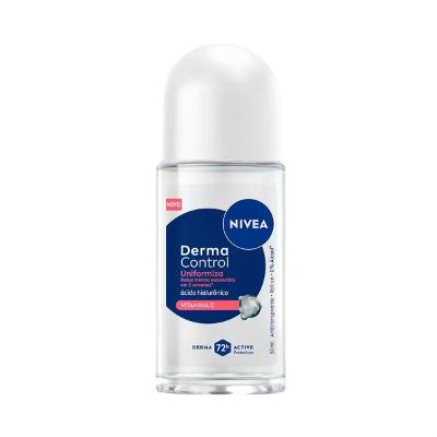 Desodorante Antitranspirante Roll-On Nivea Derma Control Uniformiza Feminino 72h 50ml