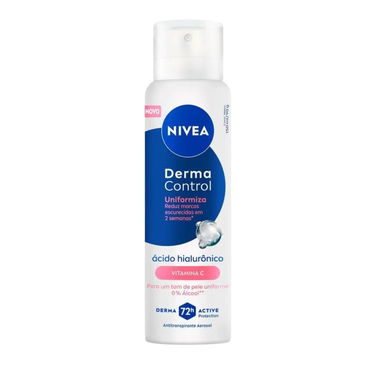 Desodorante Antitranspirante Aerossol Nivea Derma Control Uniformiza 150ml - 1