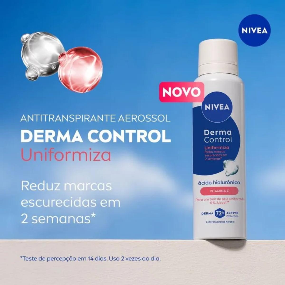 Desodorante Antitranspirante Aerossol Nivea Derma Control Uniformiza 150ml - 2