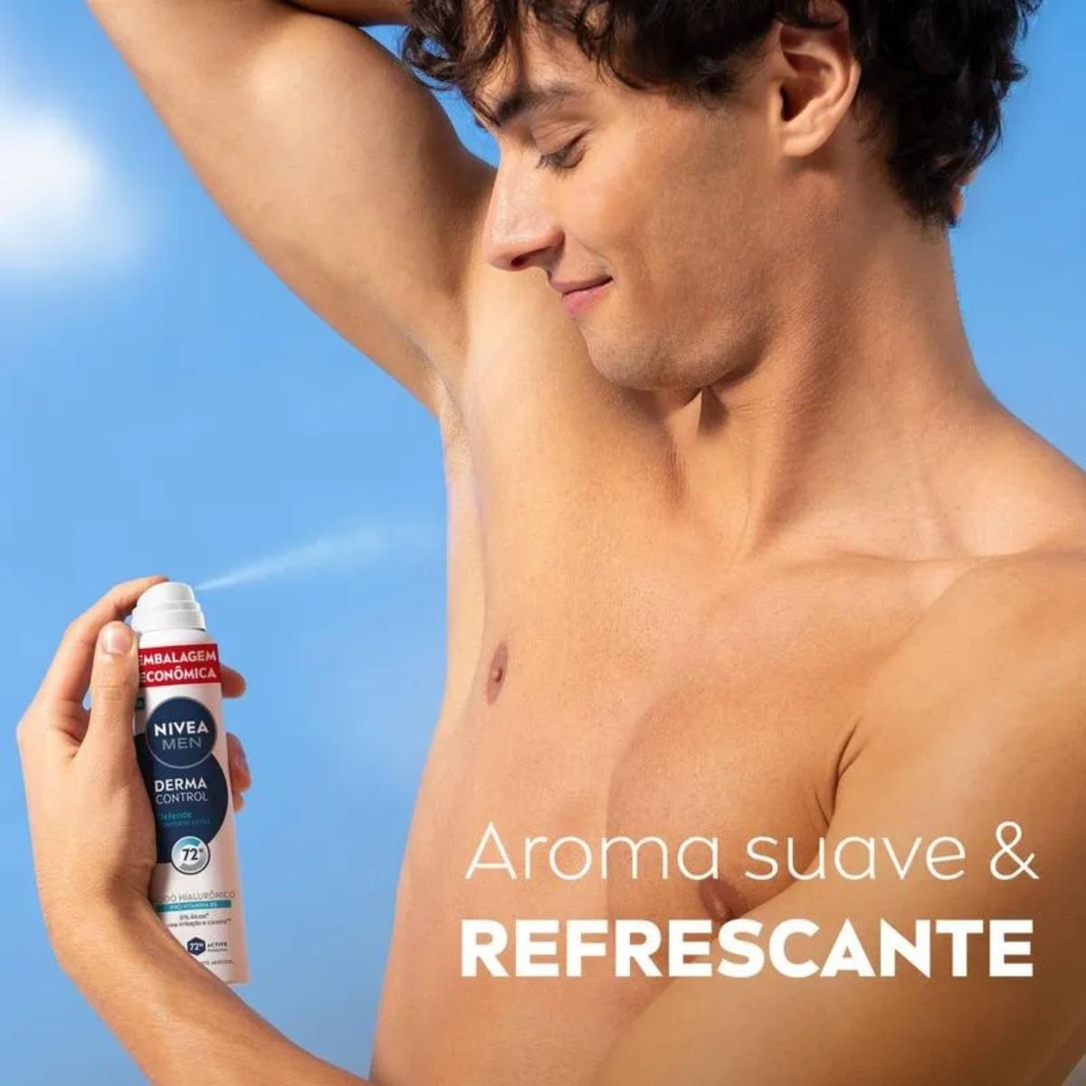 Desodorante Antitranspirante Aerossol Nivea Men Derma Control Defende 72h 200ml - 6