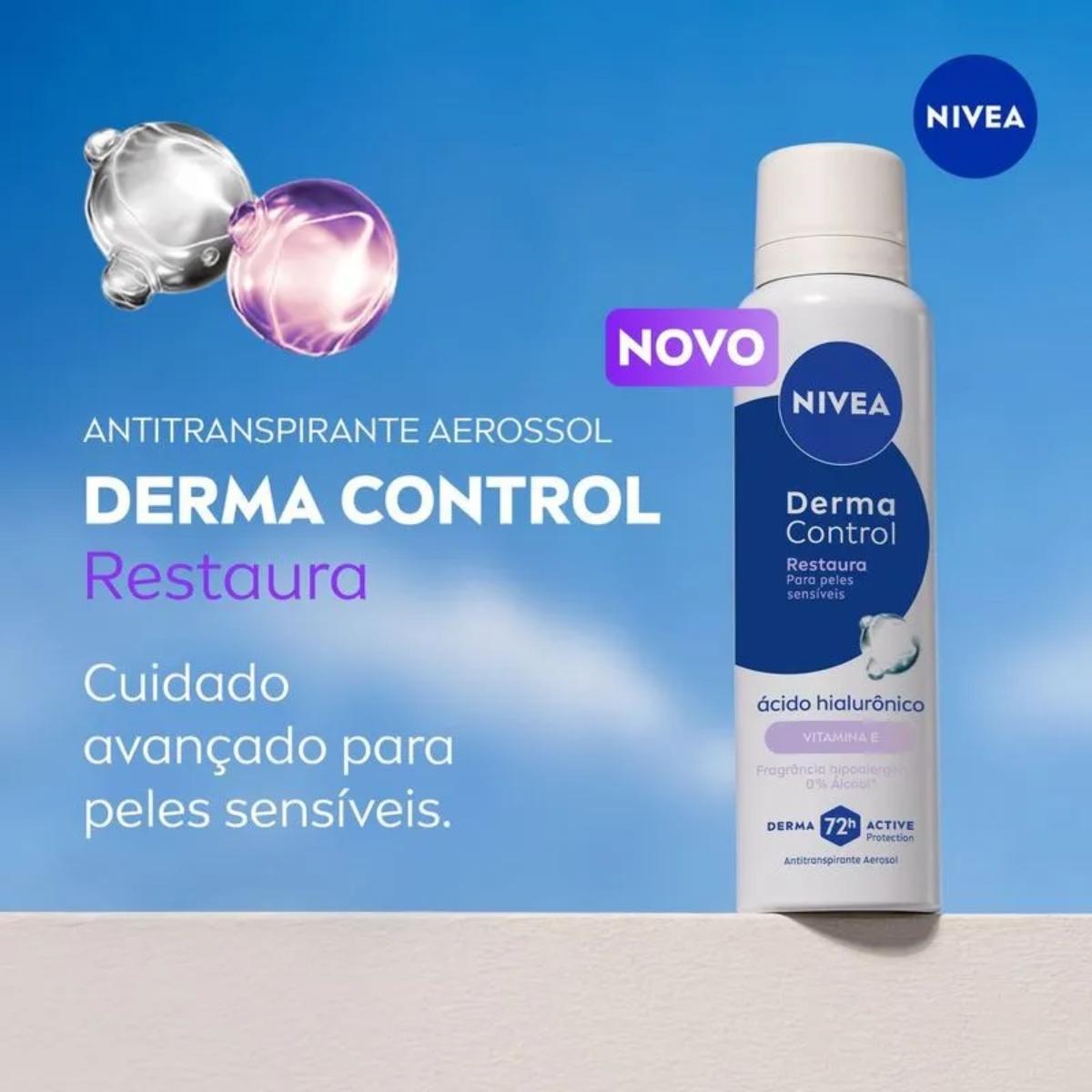 Desodorante Antitranspirante Aerossol Nivea Derma Control Restaura 150ml - 2
