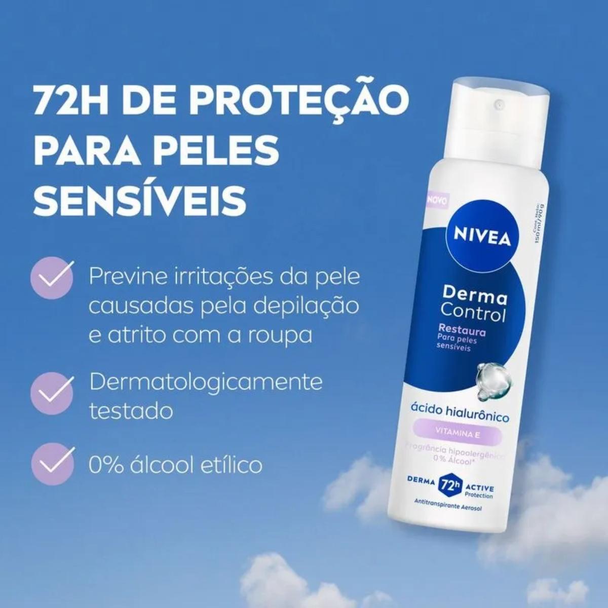 Desodorante Antitranspirante Aerossol Nivea Derma Control Restaura 150ml - 5