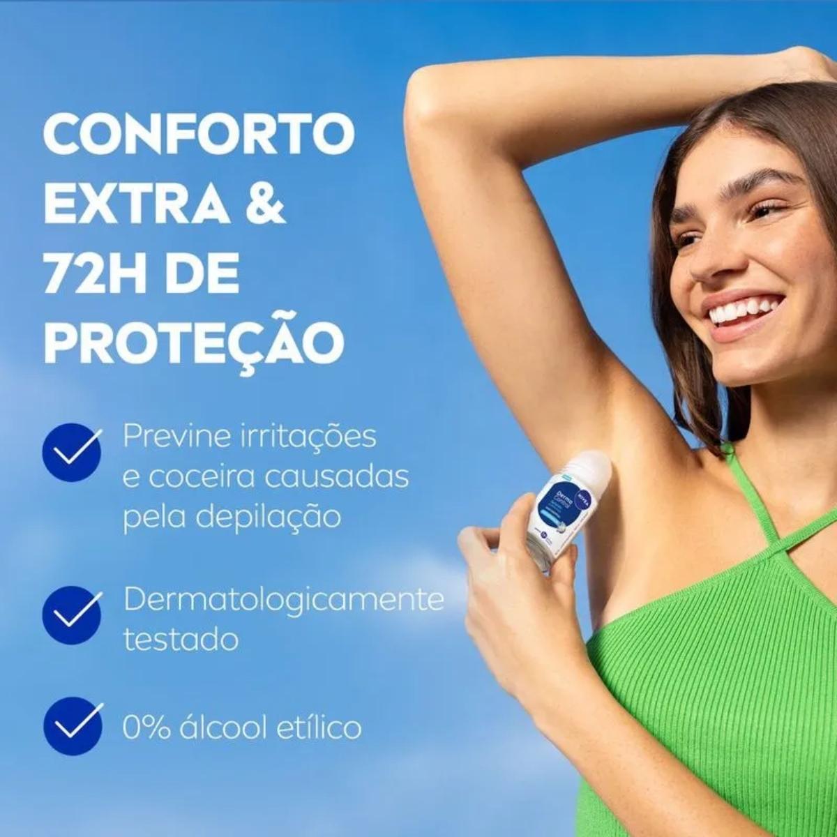 Desodorante Antitranspirante Roll-On Nivea Derma Control Defende Feminino 72h 50ml - 3