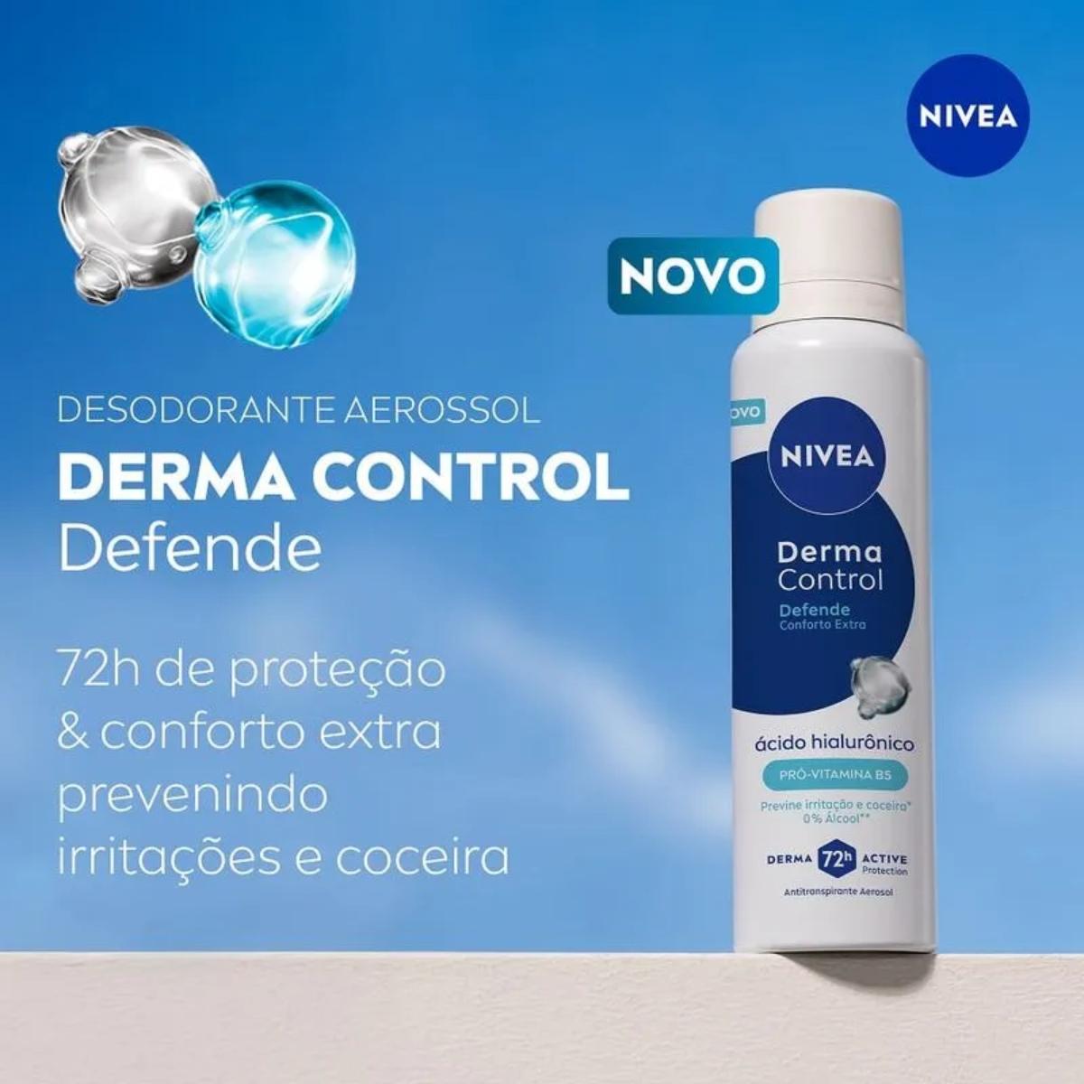 Desodorante Antitranspirante Aerossol Nivea Derma Control Defende 150ml - 3