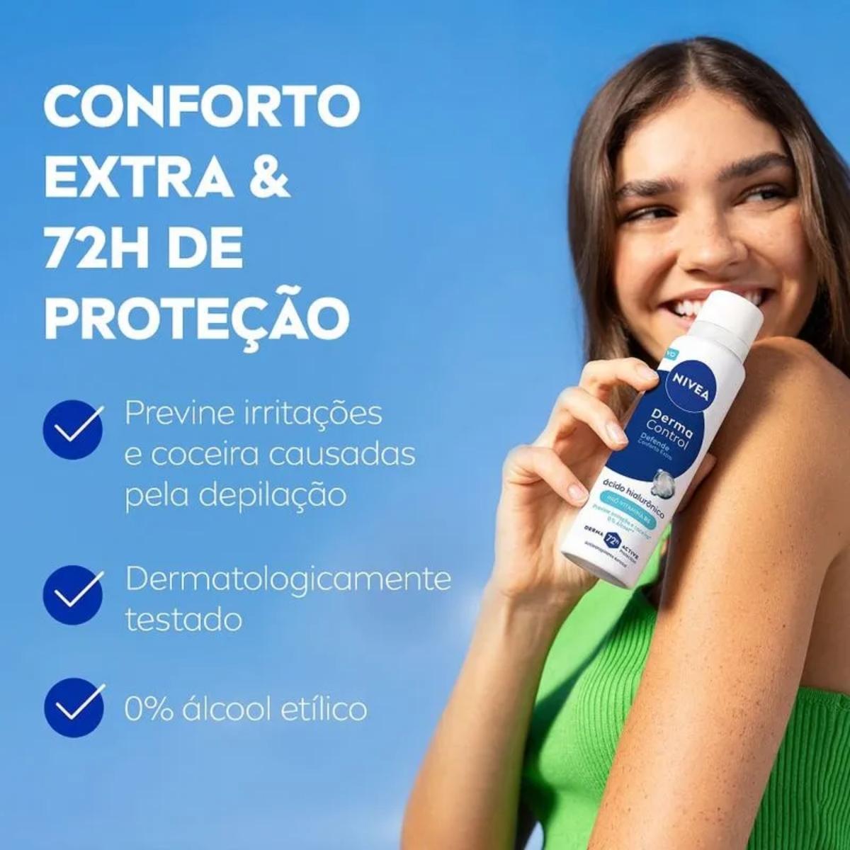 Desodorante Antitranspirante Aerossol Nivea Derma Control Defende 150ml - 6