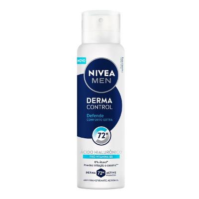Desodorante Antitranspirante Aerossol Nivea Men Derma Control Defende Masculino 72h 150ml