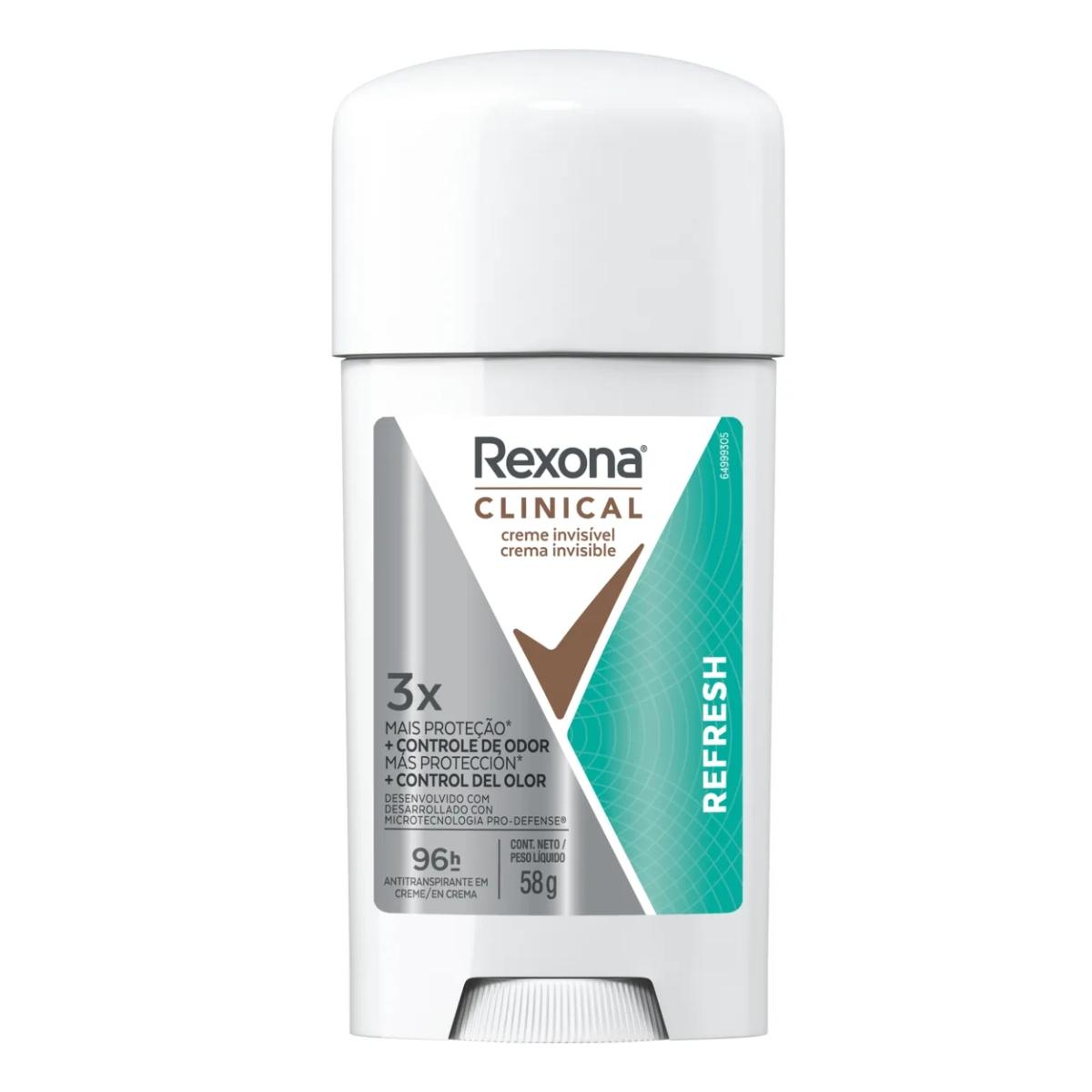 Desodorante Antitranspirante Creme Rexona Clinical Refresh 96h 58g - 4