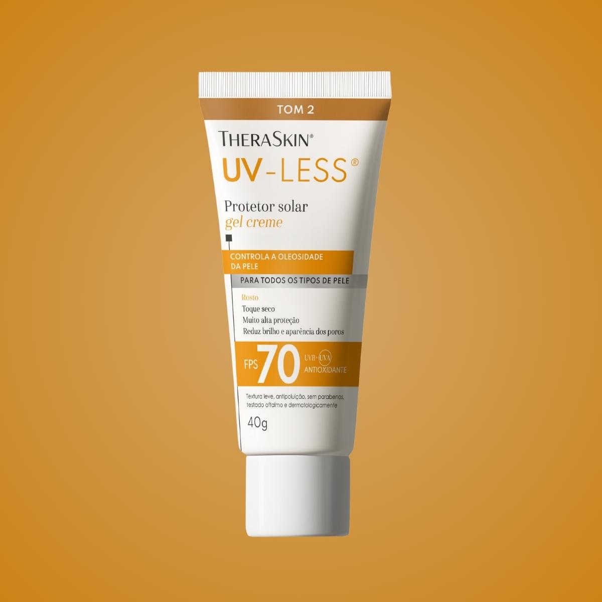 Protetor Solar Facial TheraSkin UV-Less FPS 70 Gel Creme Tom 2 40g - 4