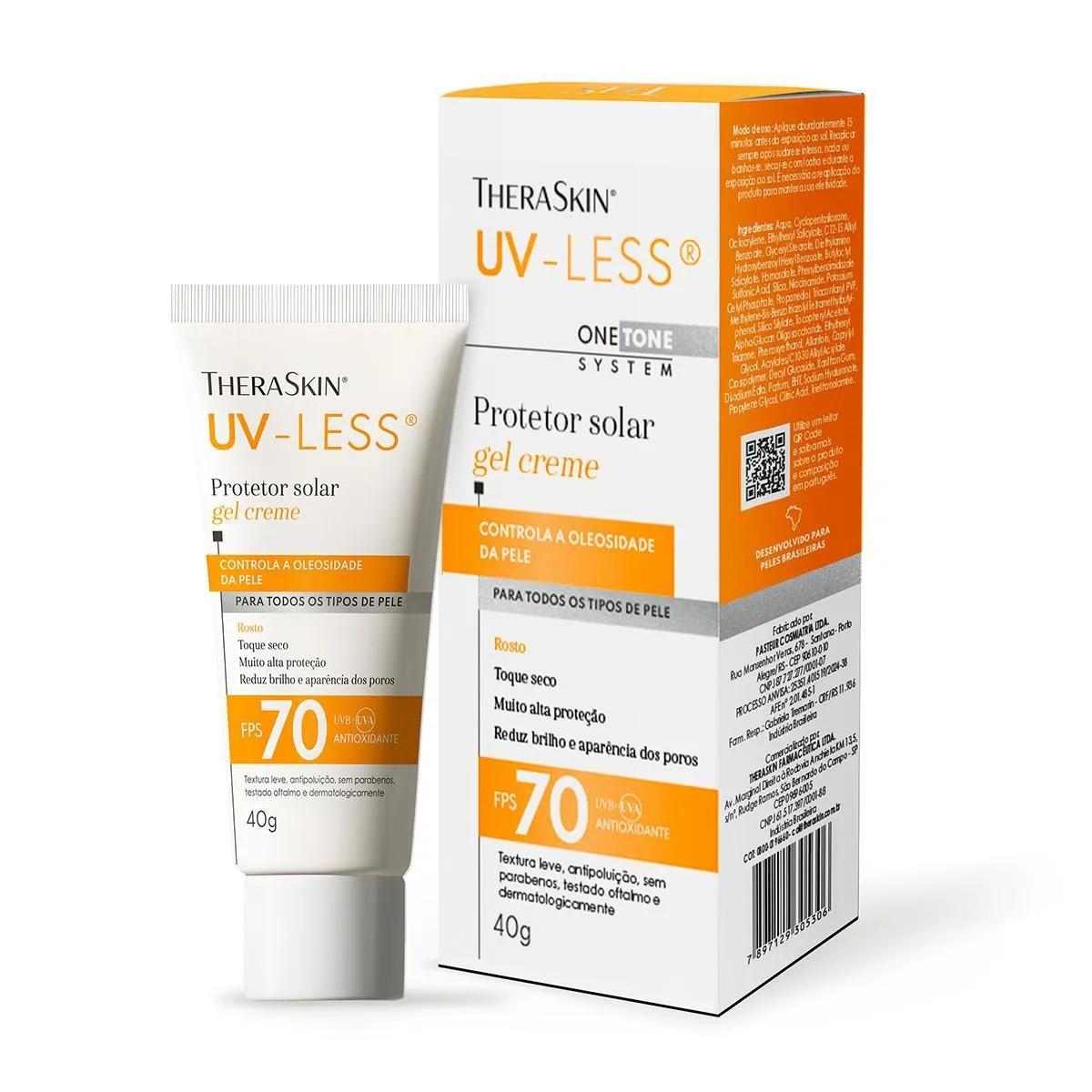 Protetor Solar Facial TheraSkin UV-Less FPS 70 Gel Creme Sem Cor 40g - 1