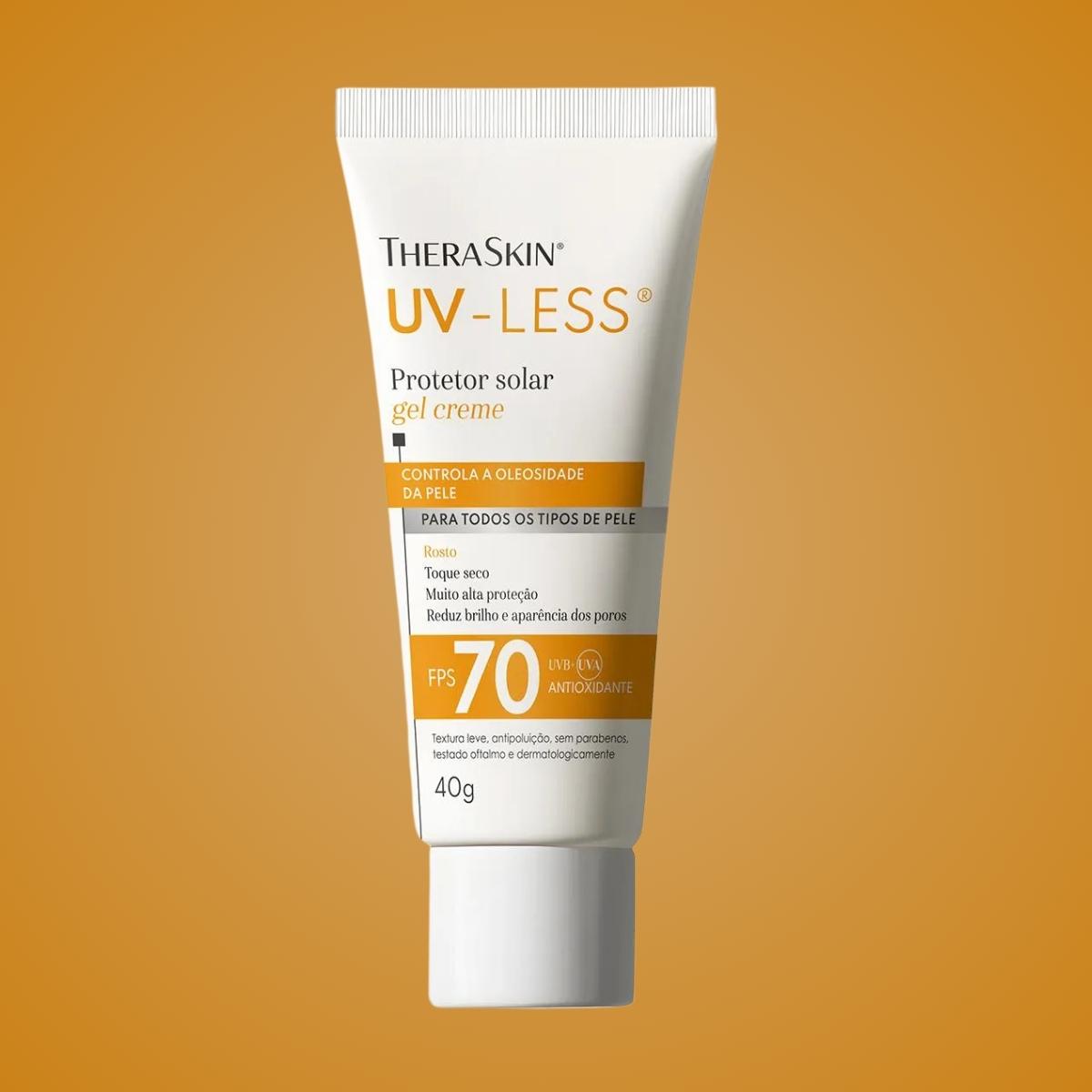 Protetor Solar Facial TheraSkin UV-Less FPS 70 Gel Creme Sem Cor 40g - 4