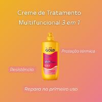 Creme para Pentear 3 em 1 Niely Gold Reconstrução Potente 250ml - 3