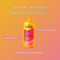 Creme para Pentear 3 em 1 Niely Gold Reconstrução Potente 500ml - 3