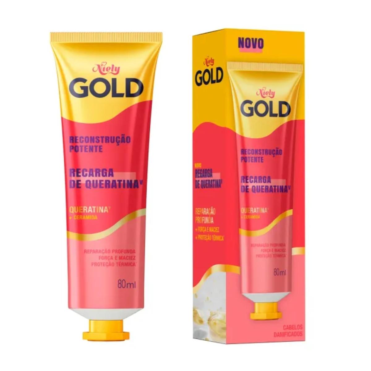 Recarga de Queratina Niely Gold Reconstrução Potente 80ml - 2