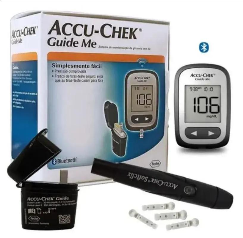 KIT APARELHO DE GLICEMIA ACCU-CHEK GUIDE COM 1 MONITOR + 10 TIRAS - 1
