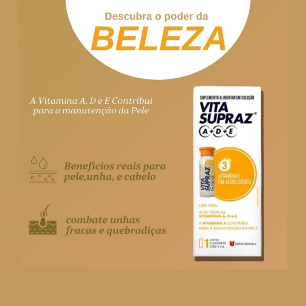 Suplemento sem Sabor Vitasupraz Caixa Flaconete 3ml - 2