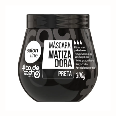 Máscara Matizadora Salon Line Preta 300g