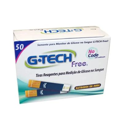 Tiras Reagentes para Medição de Glicose G-Tech Free 1 com 50 unidades