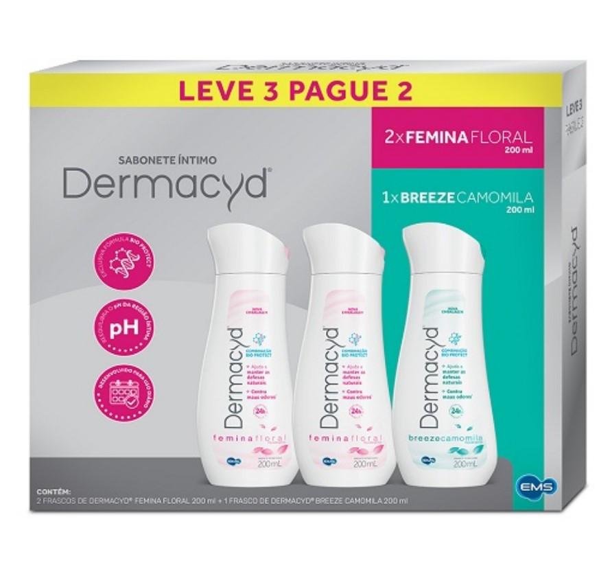 Kit Dermacyd Leve 2 Femina 200ml + 1 Breeze 200ml - 1