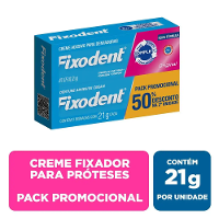 Creme Adesivo para Dentaduras Fixodent Original Pack Promocional 2und - 2