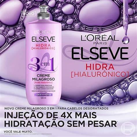 Creme Milagroso 3 em 1 com Ácido Hialurônico 500 ml – Elseve - 4