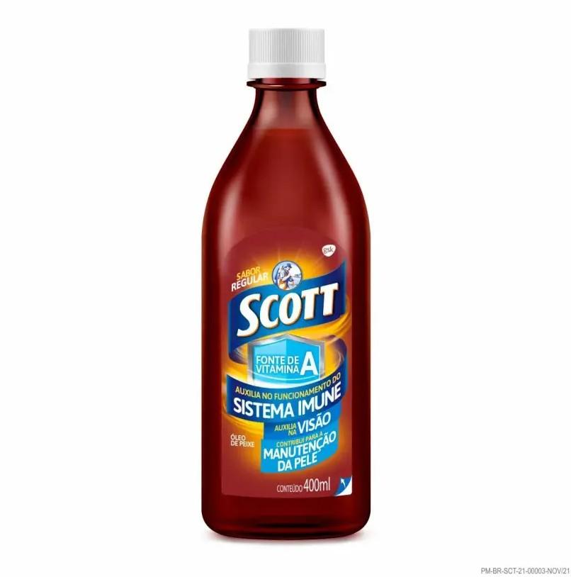 Emulsão Scott Óleo De Fígado De Bacalhau Sabor Regular 400ml - 1