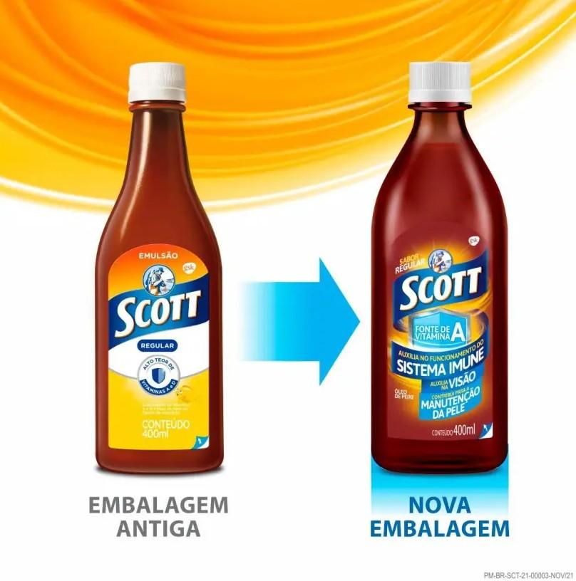 Emulsão Scott Óleo De Fígado De Bacalhau Sabor Regular 400ml - 5