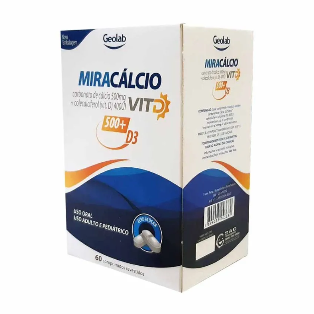 MiraCálcio VITD 500mg com 60 comprimidos - 2
