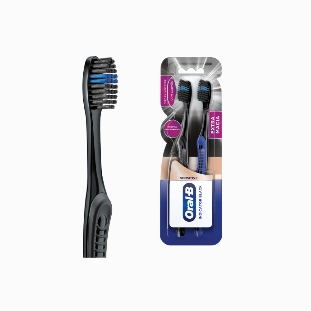 Escova Dental Oral-B Sensitive Indicator Black 2 Unidades - 3