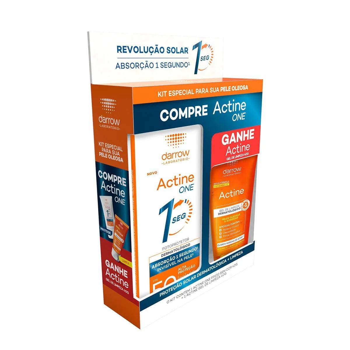 Kit Darrow Actine One Protetor Solar Facil FPS50 40g + Gel de Limpeza 40g - 1