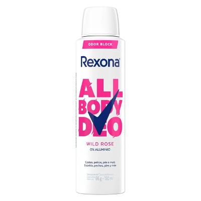 Desodorante Corporal Aerossol Rexona All Body Deo Wild Rose 150ml